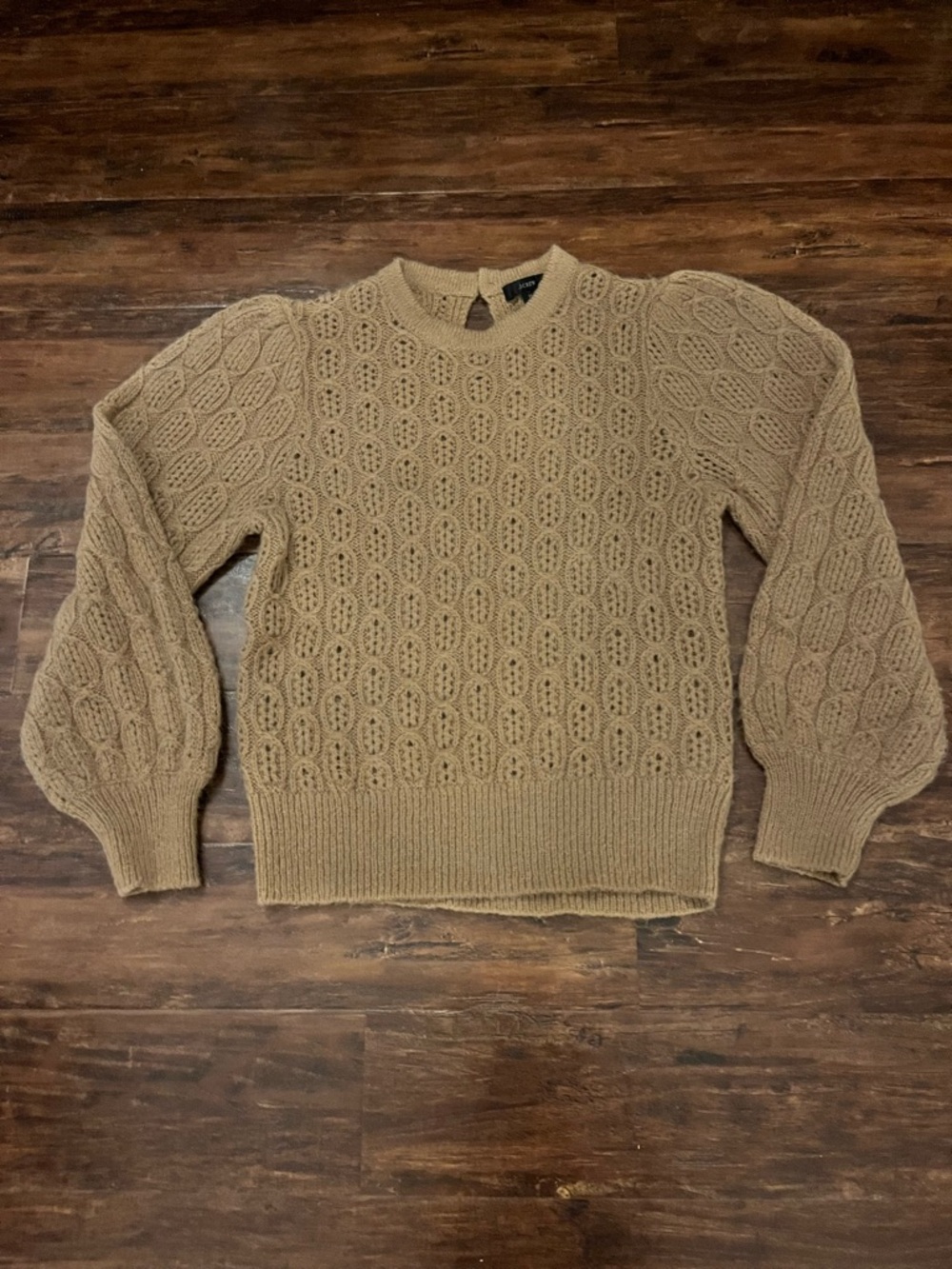J Crew Open Knit Neutral Sweater